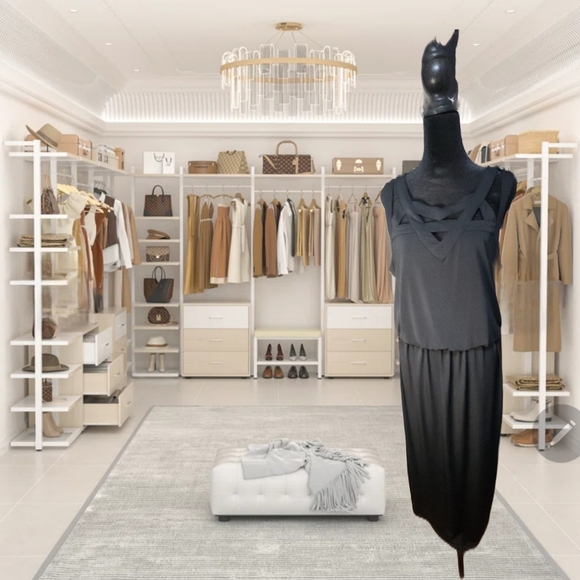 Sleeveless Black Maxi Dress - Picture 1 of 4